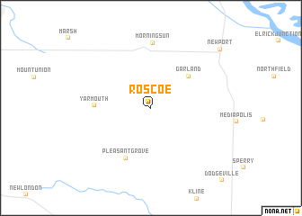 map of Roscoe