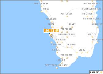 map of Roseau