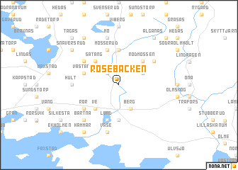 map of Rösebäcken