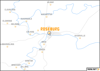 map of Roseburg