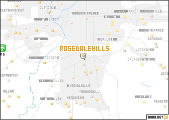 map of Rosedale Hills