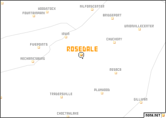 map of Rosedale