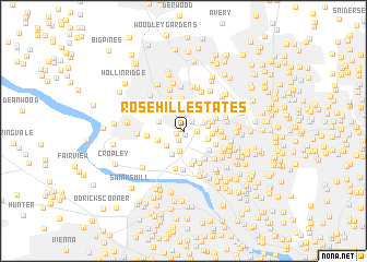 map of Rose Hill Estates