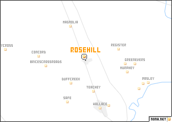 map of Rose Hill