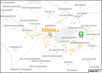 map of Rose Hill