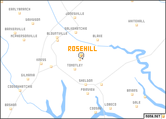 map of Rose Hill