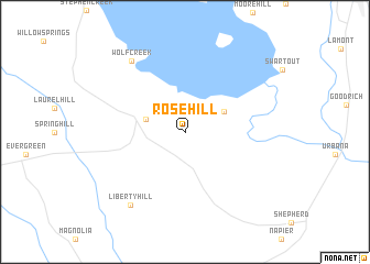 map of Rose Hill