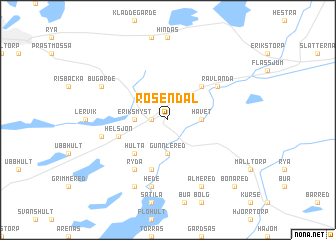 map of Rosendal