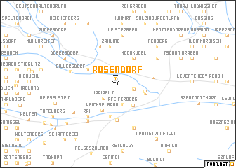 map of Rosendorf