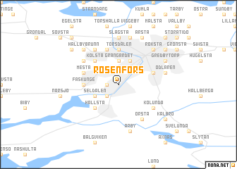 map of Rosenfors