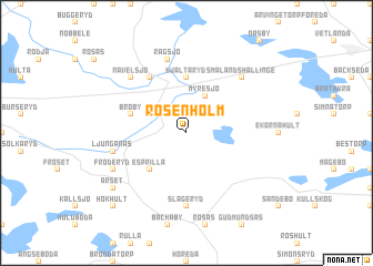 map of Rosenholm