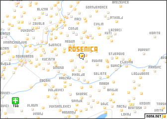 map of Rošenica