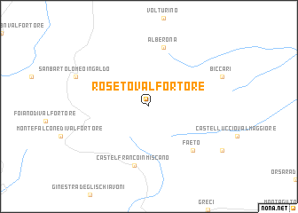 map of Roseto Valfortore