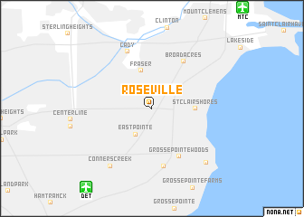 map of Roseville