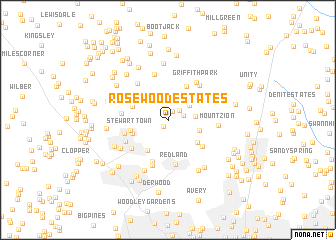 map of Rosewood Estates