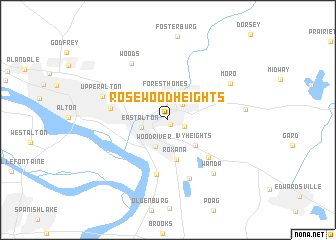 map of Rosewood Heights