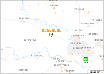 map of Rosewood
