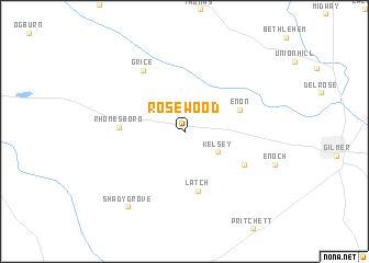 map of Rosewood