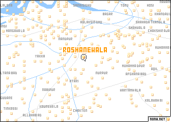 map of Roshanewāla