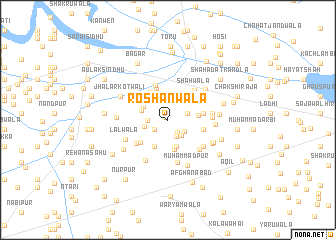 map of Roshanwāla