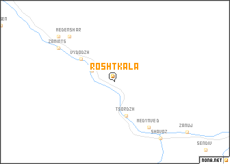 map of Rosht-Kala