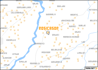 map of Rosića Šor