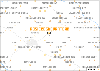 map of Rosières-devant-Bar