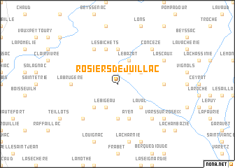 map of Rosiers-de-Juillac