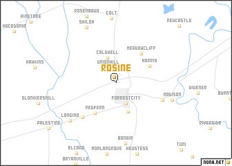 map of Rosine