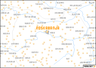 map of Roška Banja