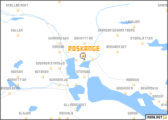 map of Roskänge