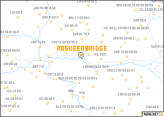 map of Roskeen Bridge