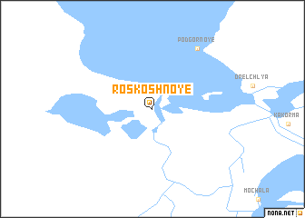 map of Roskoshnoye