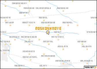 map of Roskoshnoye