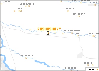 map of Roskoshnyy