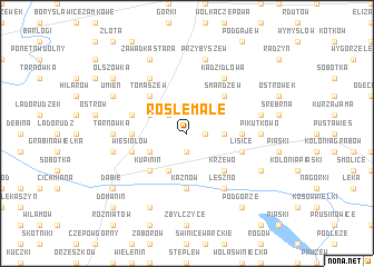 map of Rośle Małe