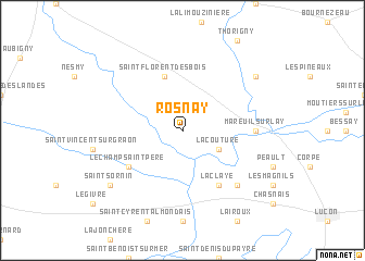 map of Rosnay