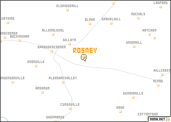 map of Rosney