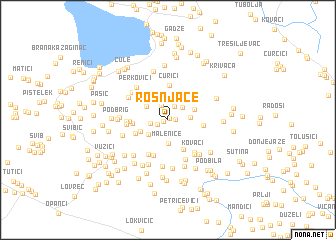 map of Rošnjače