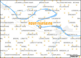 map of Rosny-sur-Seine