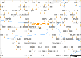 map of Rososzyca