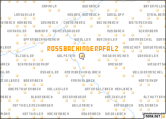 map of Roßbach in der Pfalz