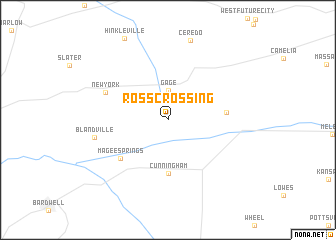 map of Ross Crossing