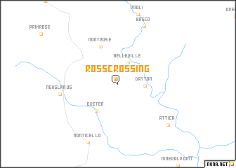 map of Ross Crossing