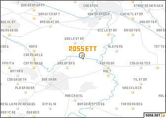 map of Rossett