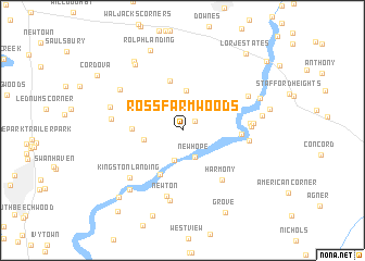 map of Ross Farm Woods