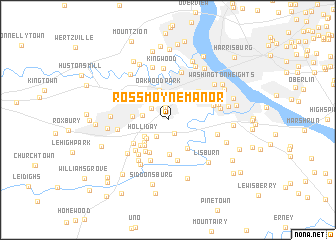 map of Rossmoyne Manor