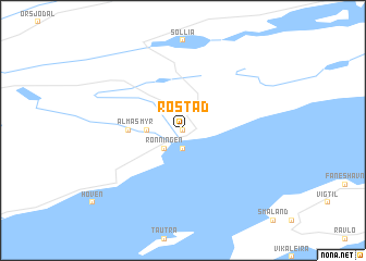 map of Røstad