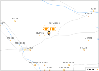 map of Røstad