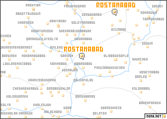 map of Rostamābād